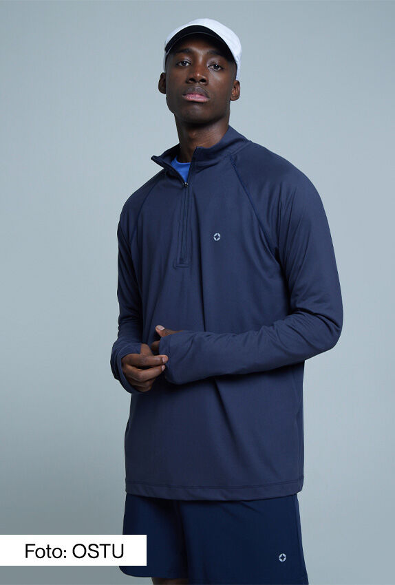 chaqueta azul deportiva